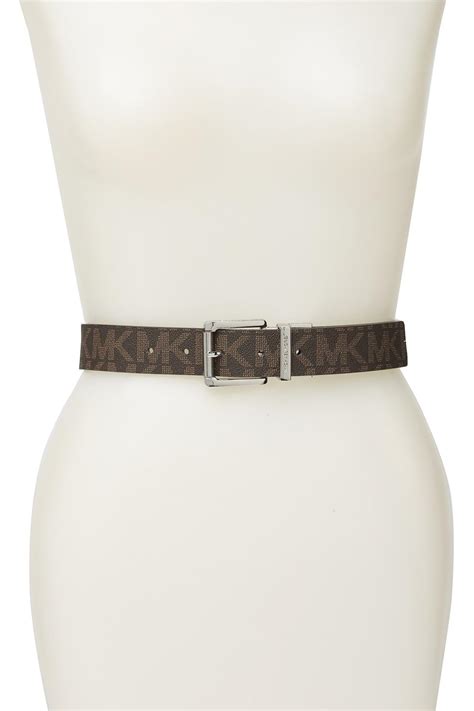 michael kors leather and chain-link belt|Michael Kors reversible belt women's.